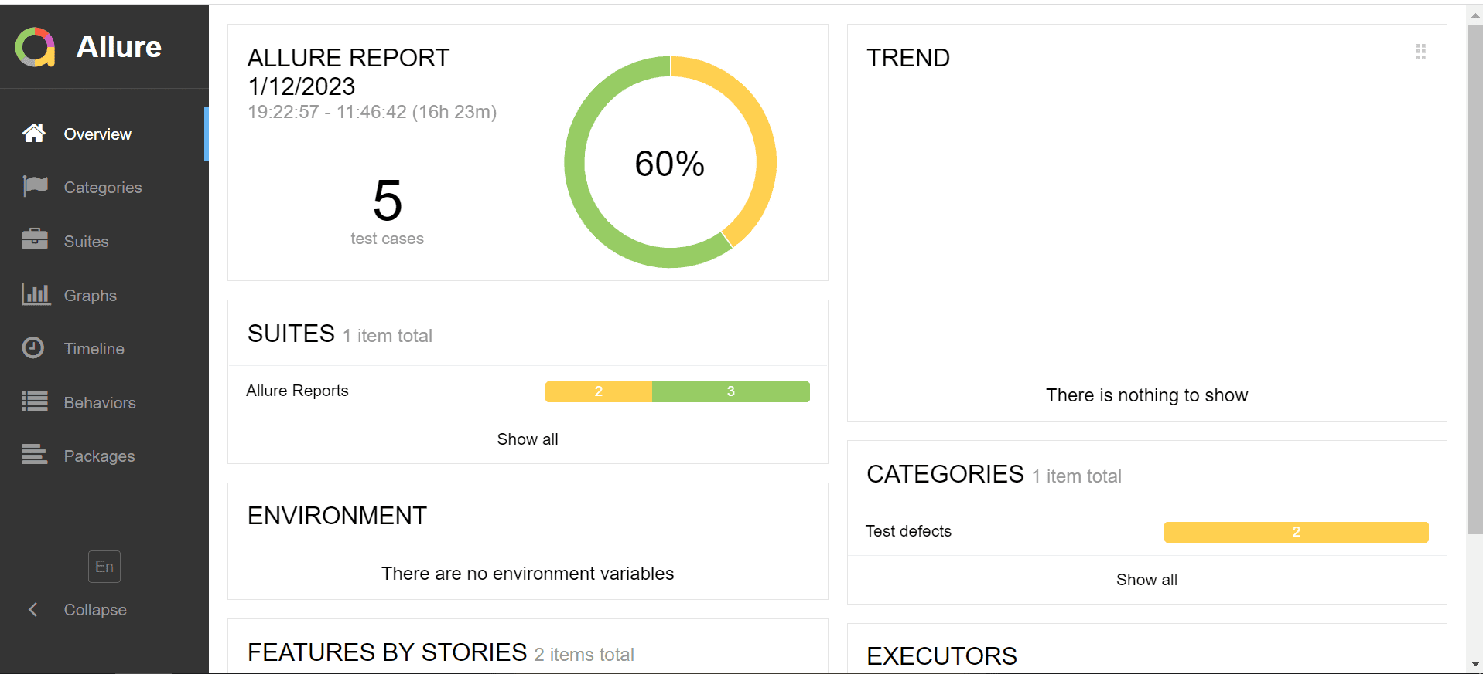 Allure Report in Browser 